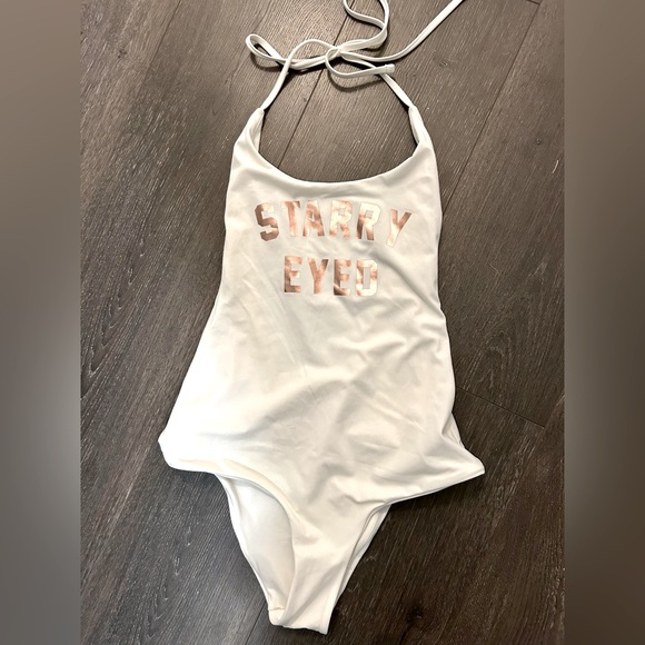 White one piece Spiritual Gangster Swimsuit size small - Starry Eyed - Picture 3 of 6